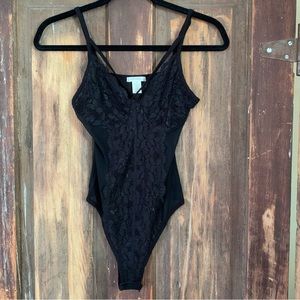 BOZZOLO lace & mesh bodysuit
